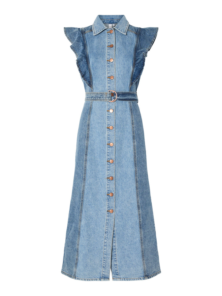 YAS CAWI SL DENIM LONG DRESS