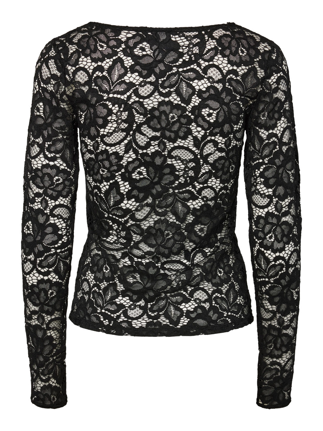 YAS LACEY LS V-NECK LACE TOP