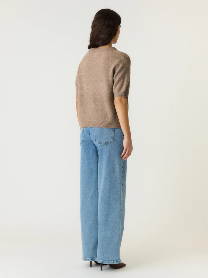 YAS Johi SS Wool Blend Pullover