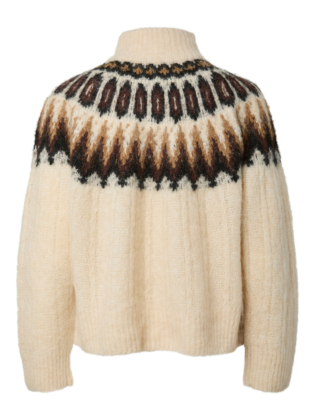 YAS DOMINA LS WOOL BLEND KNIT PULLOVER