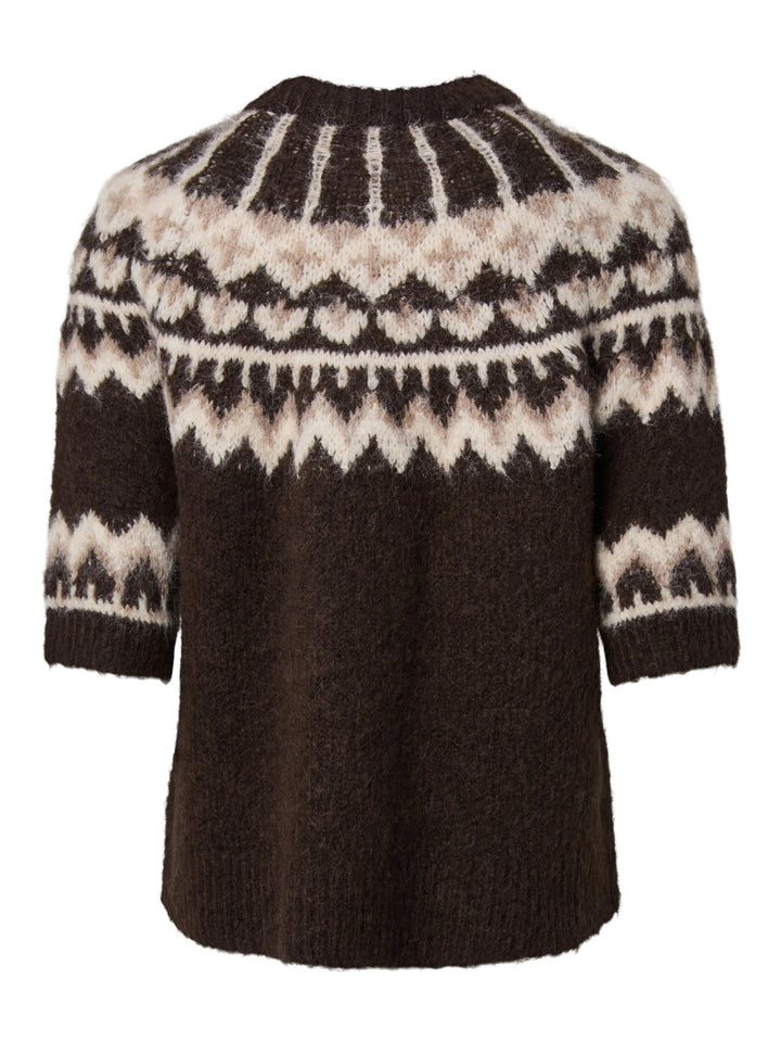 YAS DOMINA SS WOOL BLEND KNIT PULLOVER