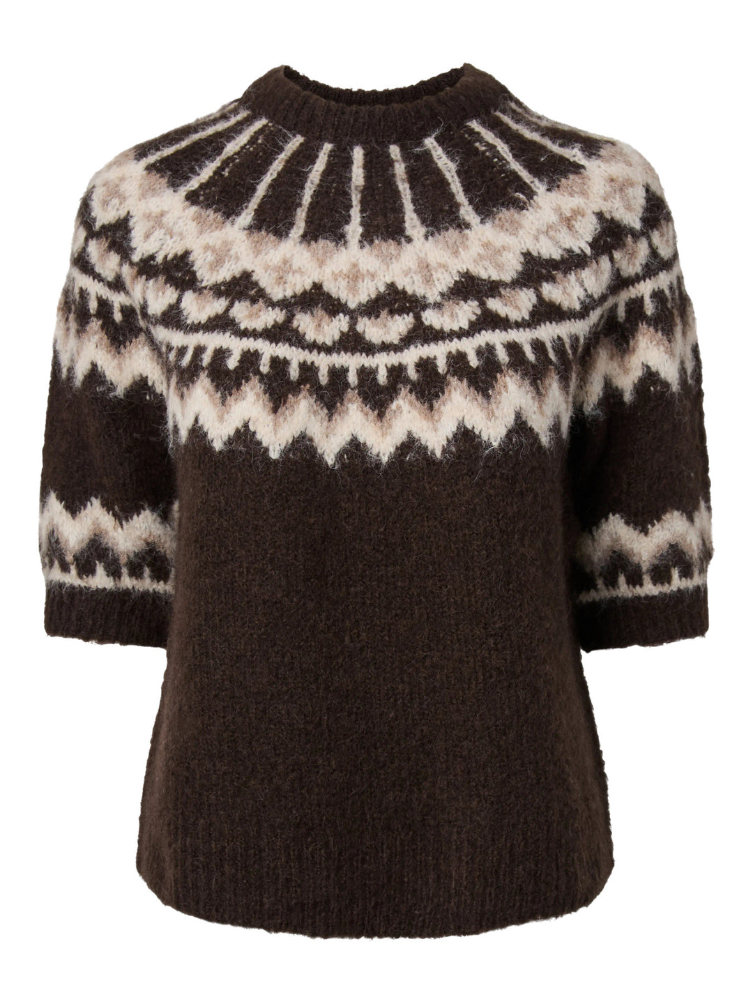 YAS DOMINA SS WOOL BLEND KNIT PULLOVER