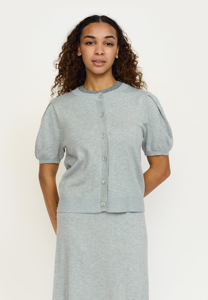 SR Marla SS O-Neck Cardigan Knit