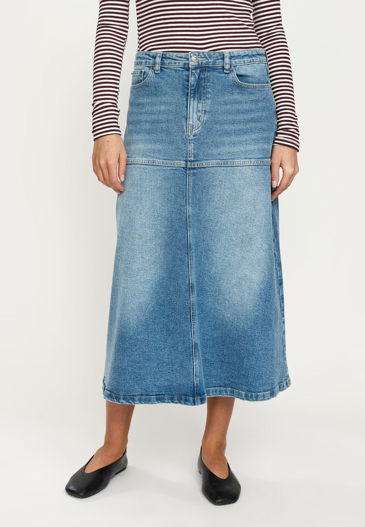 SR Willa Midi Skirt Denim