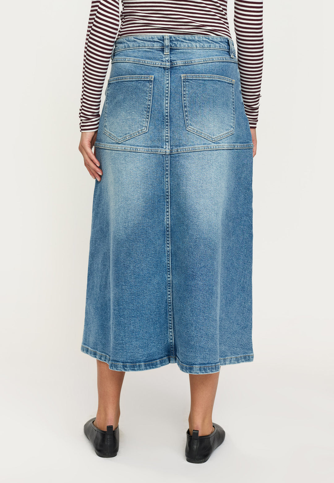 SR Willa Midi Skirt Denim