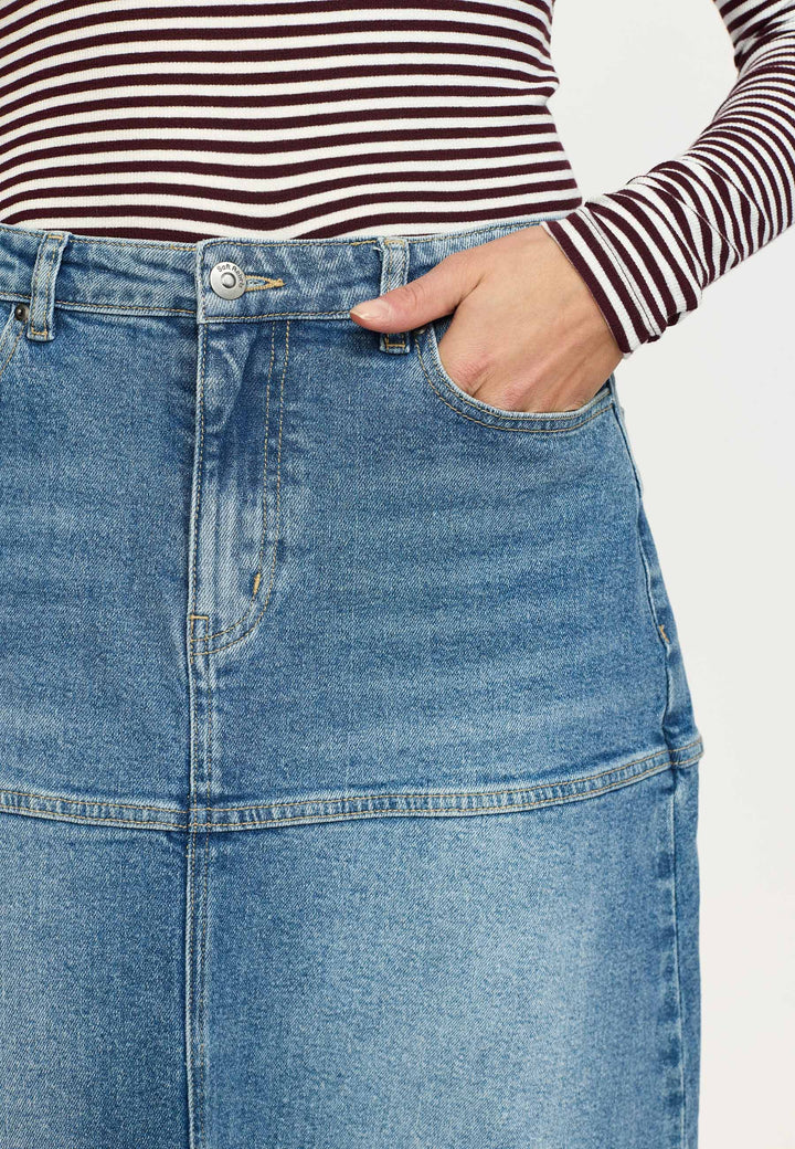 SR Willa Midi Skirt Denim