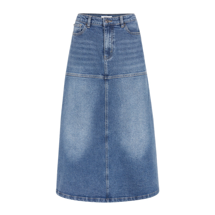 SR Willa Midi Skirt Denim