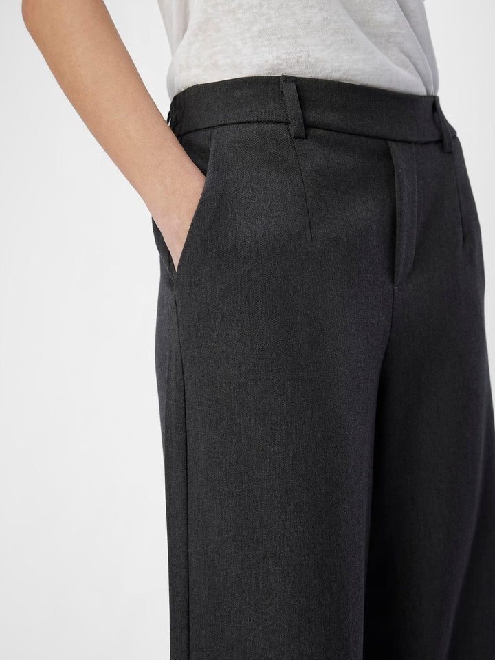 OB Lisa Wide pant Medium Grey Melange